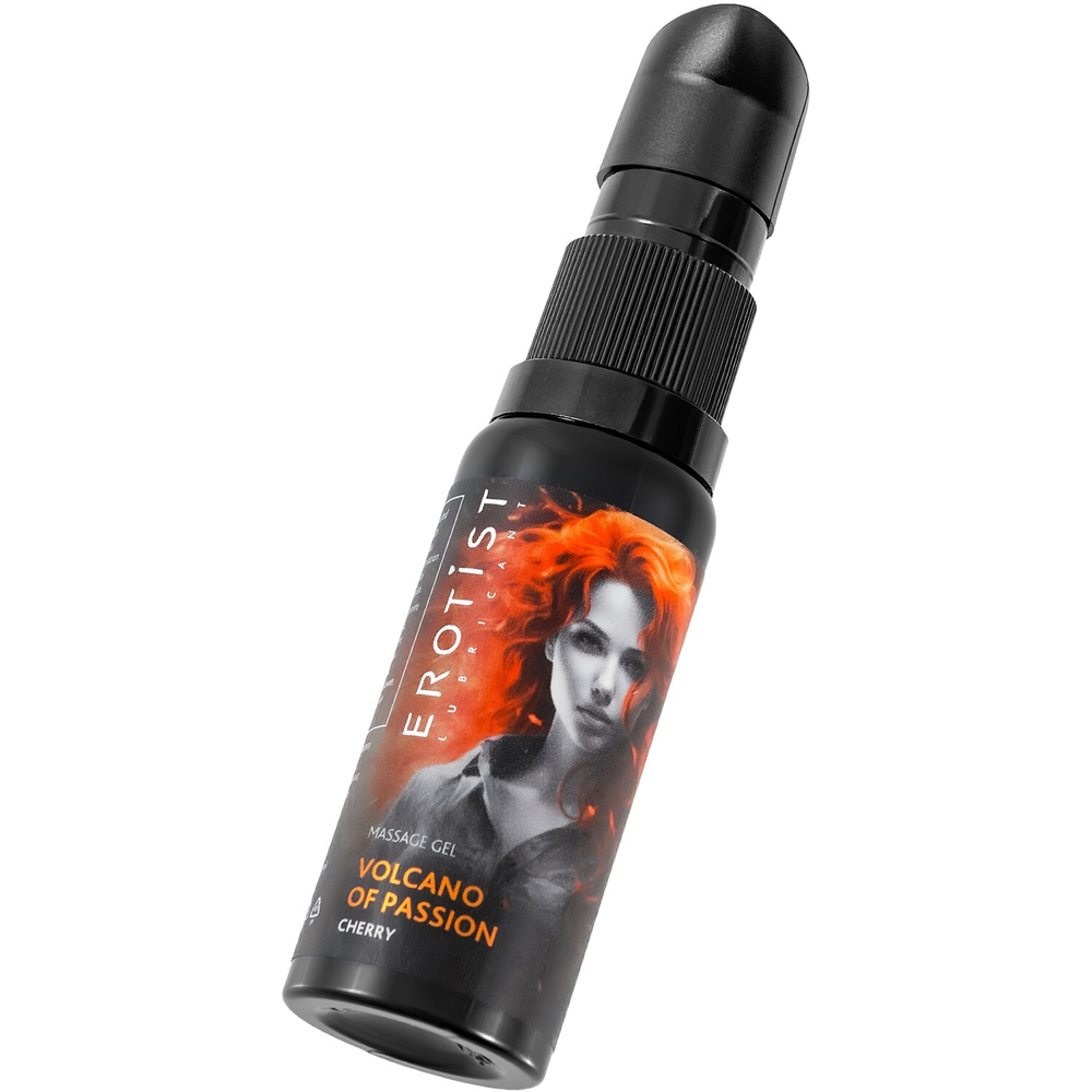 Гель Erotist с эффектом вибрации VOLCANO OF PASSION: CHERRY (со вкусом вишни), 25 мл