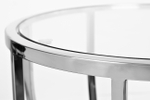 13RXET4037-SILVER Стол журнальный стекло прозр./серебро d50*60см