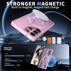 Прозрачный чехол Mesh Pro Magnetic Case для Samsung Galaxy S22 Ultra