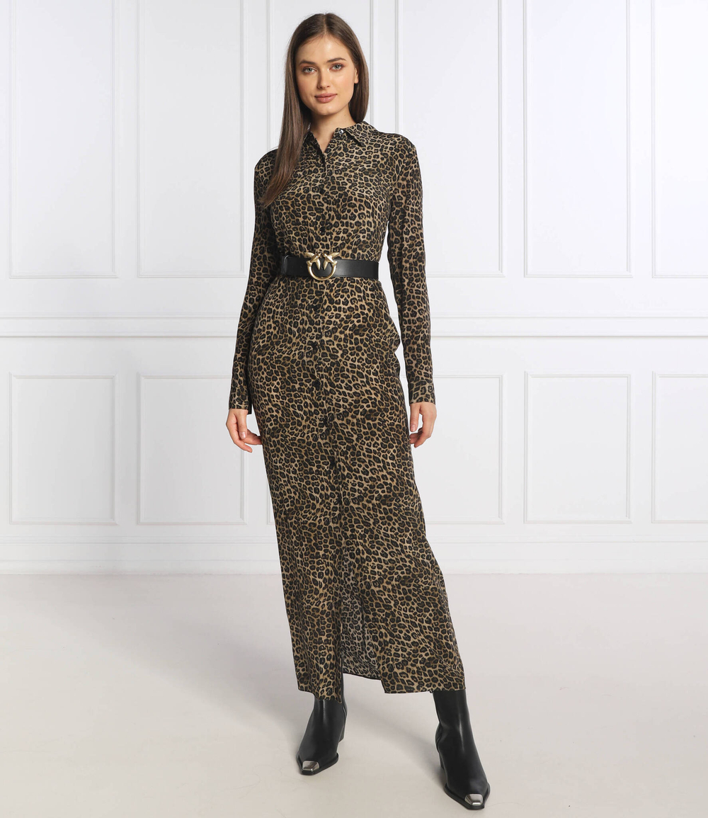 шелковое платье The Kooples - коричневый(FROB25137K)