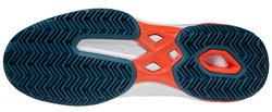 Мужские кроссовки теннисные Mizuno Wave Exceed Light CC - white/cherry tomato/moroccan blue