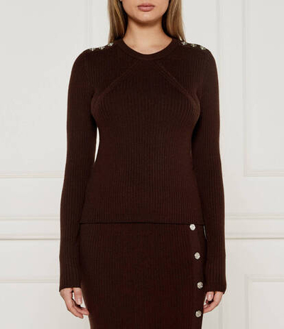 Хлопковый свитер maglia Pinko - коричневый(104020 A15S)