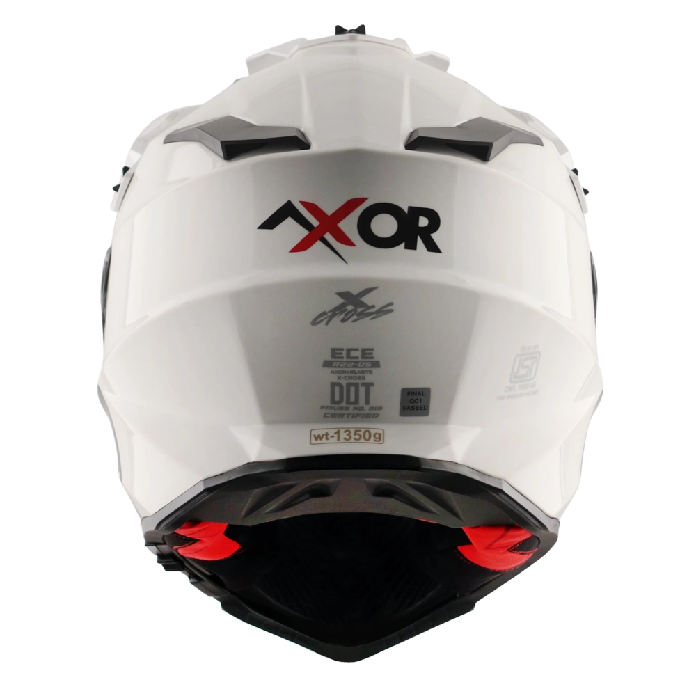 Шлем AXOR X-CROSS DUAL VISOR SC, с визором, цвет белый (S)