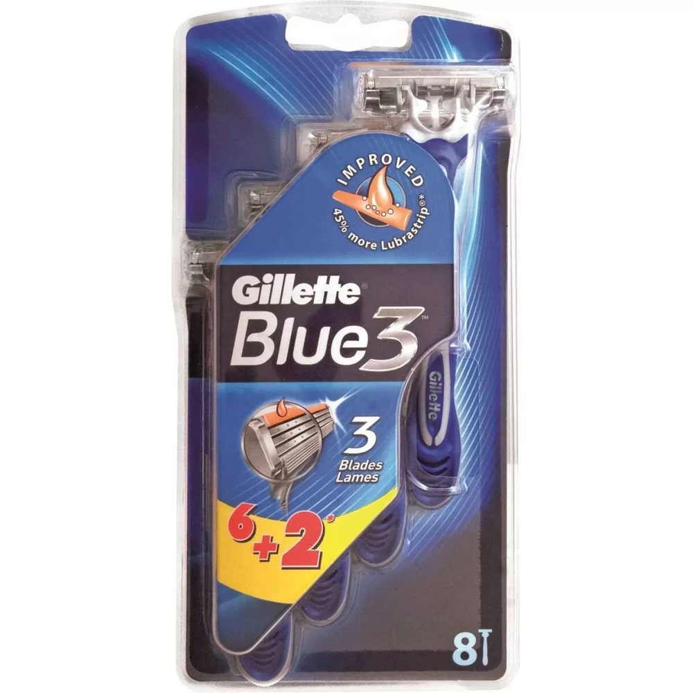 Gillette Станок одноразовый Blue Simple 3, 8 шт