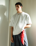 Мужская плотная футболка boxy fit - BERSHKA