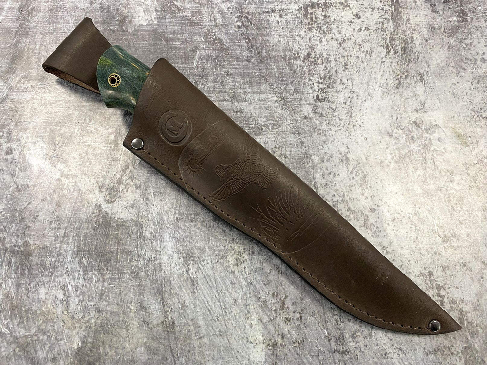 Нож Тигр, Bohler S390, макумэ ганэ, зуб мамонта, карельская береза