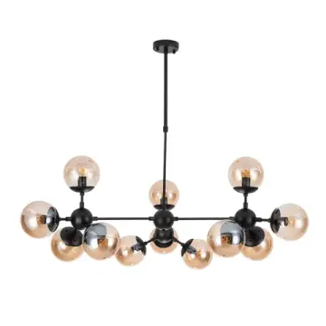 Люстра на штанге 12*Е14 A1664SP-12BK чёрный/янтарный Bolla Arte Lamp