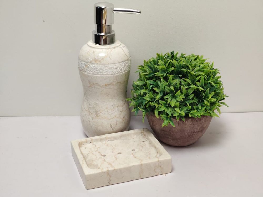 Набор из мрамора 2 предм Cream NM-6040 &amp;quot;&amp;quot;Восьмерка&amp;quot;&amp;quot;
