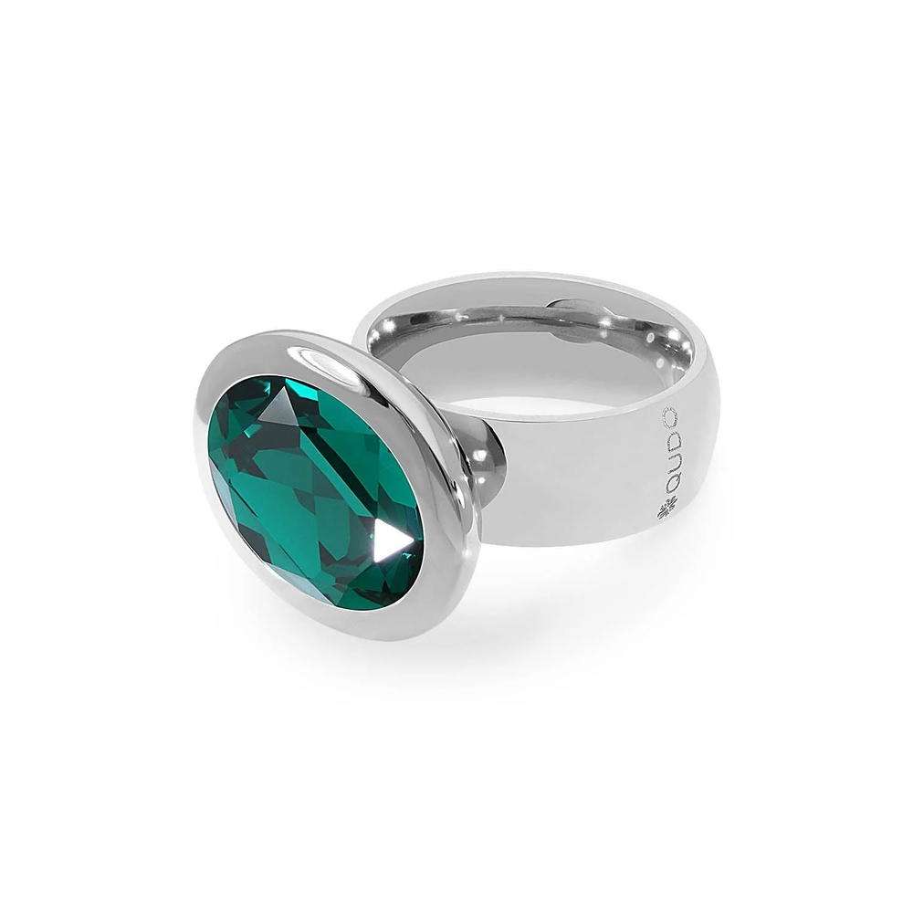 Кольцо Qudo TIVOLA big S emerald 17.2 мм 632322/17.2 G/S размер 17,2