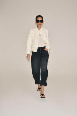 ZARA ДЖИНСЫ BALLOON CUFFED СО СРЕДНЕЙ ПОСАДКОЙ — ZW COLLECTION, ЧЕРНЫЙ