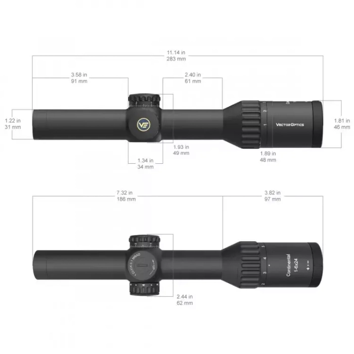 Прицел Vector Optics Continental X6 1-6x24I FIBER Tactical (SCOC-44)