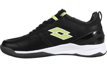 Мужские теннисные кроссовки Lotto Mirage 200 Clay - all black/sharp green/asphalt