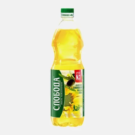 Масло подсолнечное Слобода с добавлением оливкового 1л