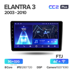 Teyes CC2 Plus 9" для Hyundai Elantra 3 2003-2010