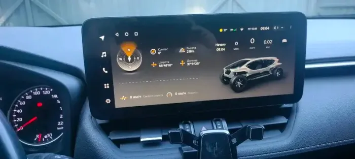 Магнитола для Toyota RAV4 5 2018-2025 (рынок РФ/ОАЭ) - Teyes LUX ONE ROUND монитор 12.3", Android 10, Быстрая, CarPlay, 4G SIM-слот