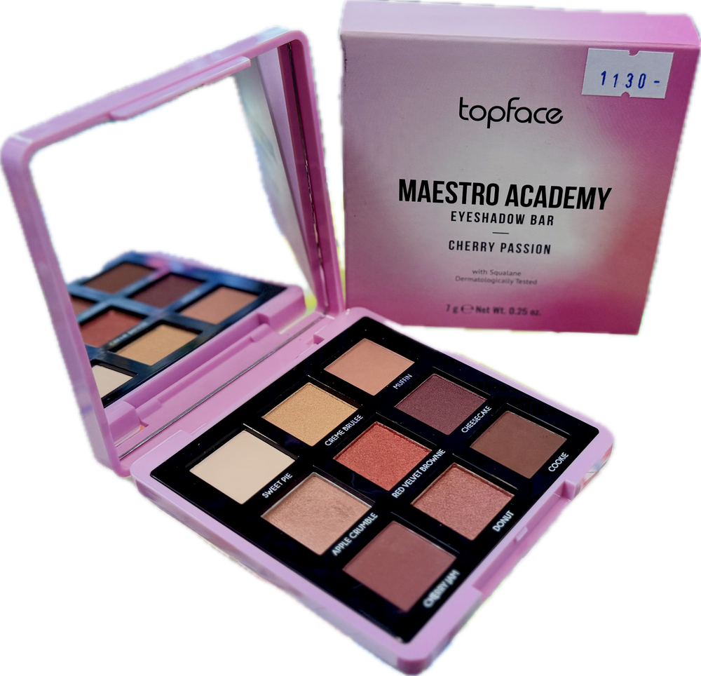 Палетка теней для век Topface Maestro Academy Eyeshadow Bar (оттенок 003 Cherry Passion)