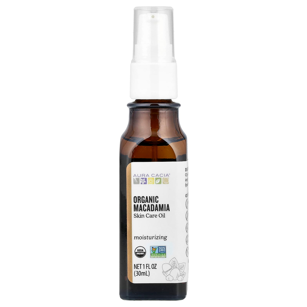 Aura Cacia, масло для ухода за кожей, органическая макадамия, 30 мл (1 жидк. унция)