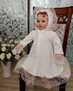 Крестильное платье с капюшоном "Марина "