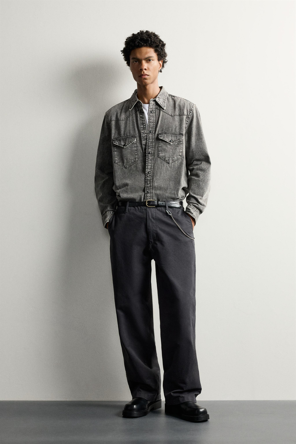 ДЖИНСОВАЯ РУБАШКА REGULAR FIT — ZARA · 6987/370