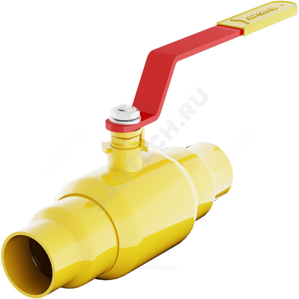 Кран шаровой сталь газ GAS PRO 11с67п ЦП.00.1 Ду 25 Ру40 п/привар L=230мм полнопроходной Маршал ЦП.00.1.040.025