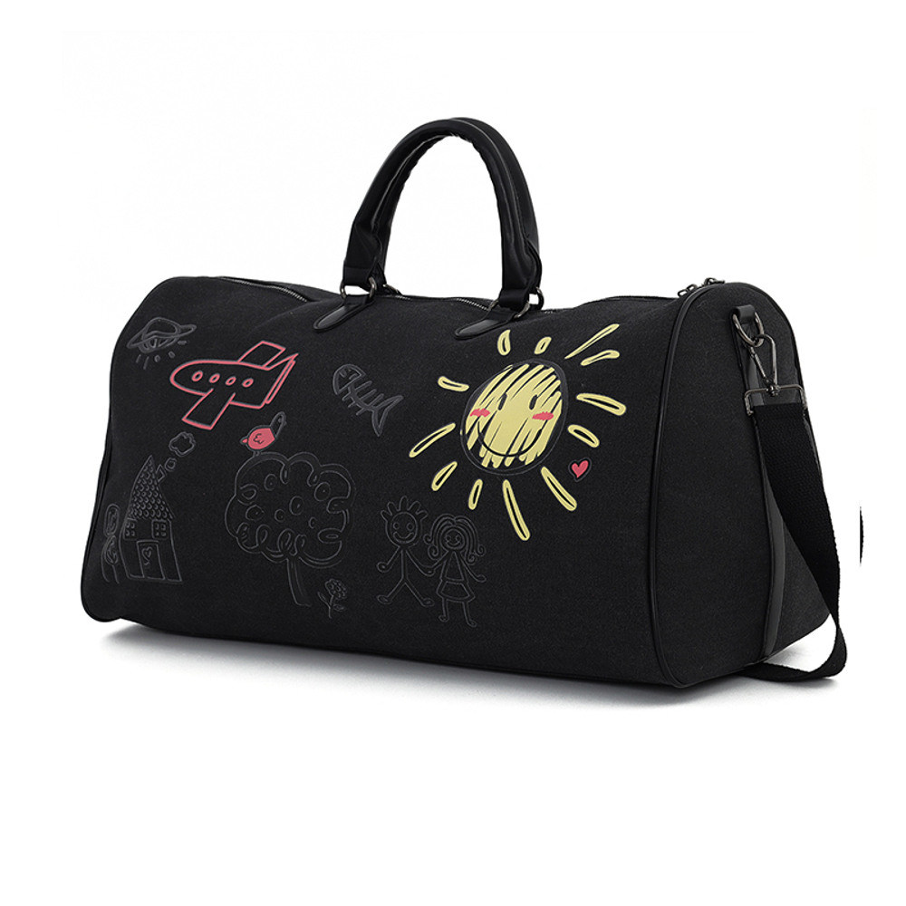 ResNonverba Canvas With Oxford Travel Bag Unisex Multicolor