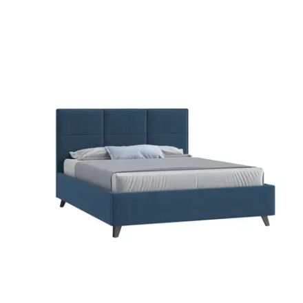 Кровать 1200 Индиго М/велюр туманно-синий Классик ППМ+мех.под.800Н+орт.1200
