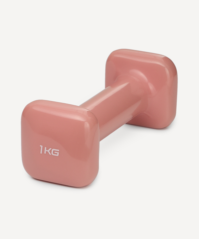 Гантель виниловая DB-106 1 кг, терракотовый