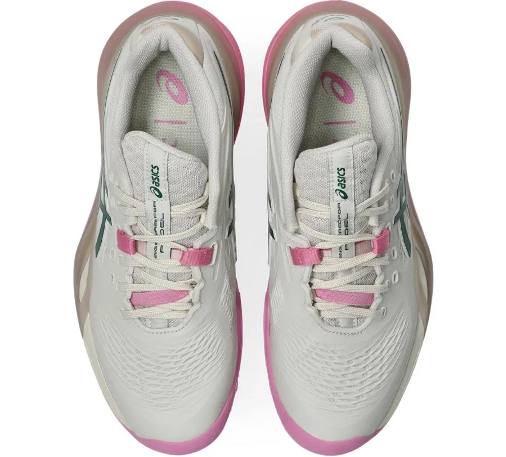 Женские кросовки для Padel Asics Gel-Resolution X Padel - soft oat/jewel green