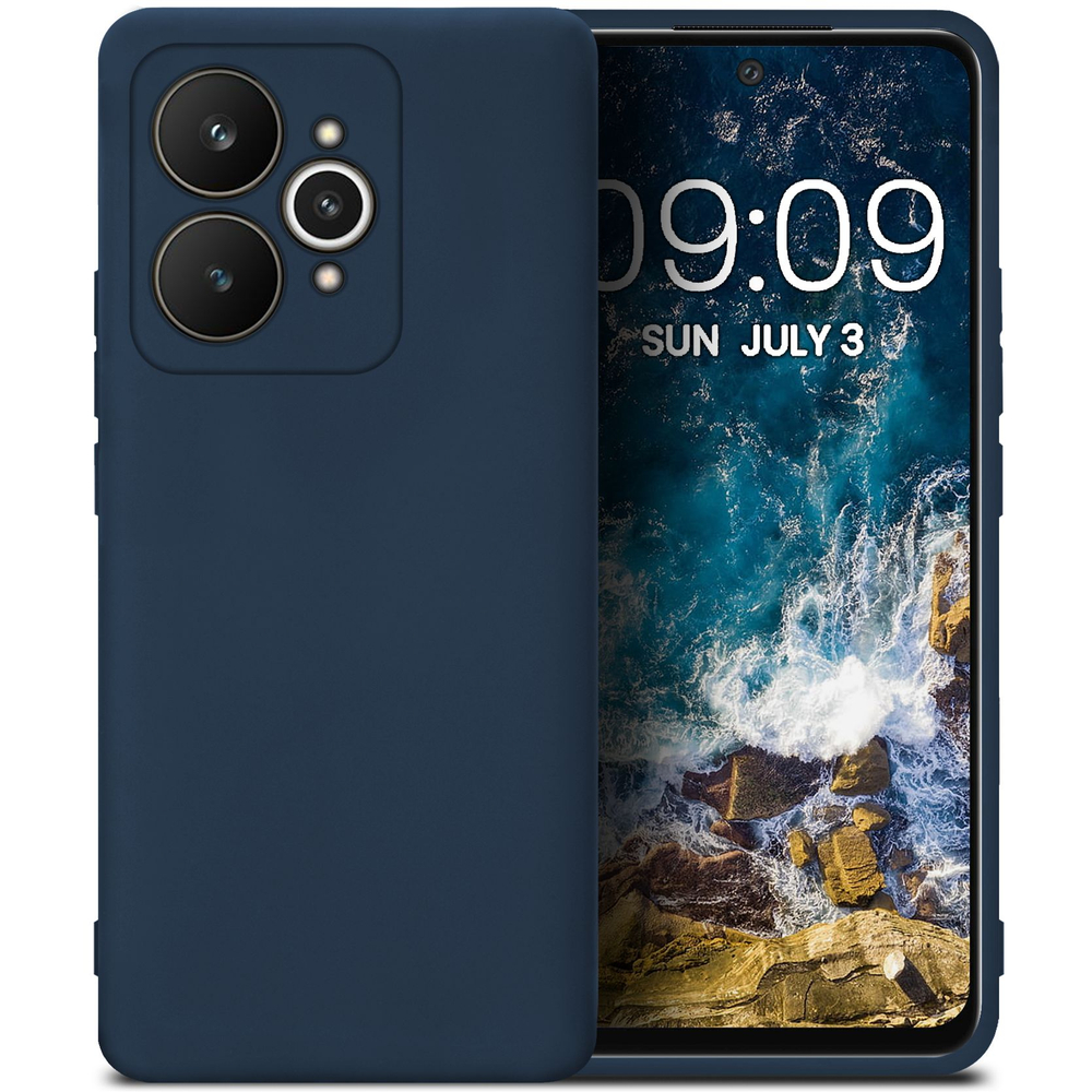 Мягкий Soft Touch чехол из силикона для REALME 15 с бархатной подкладкой