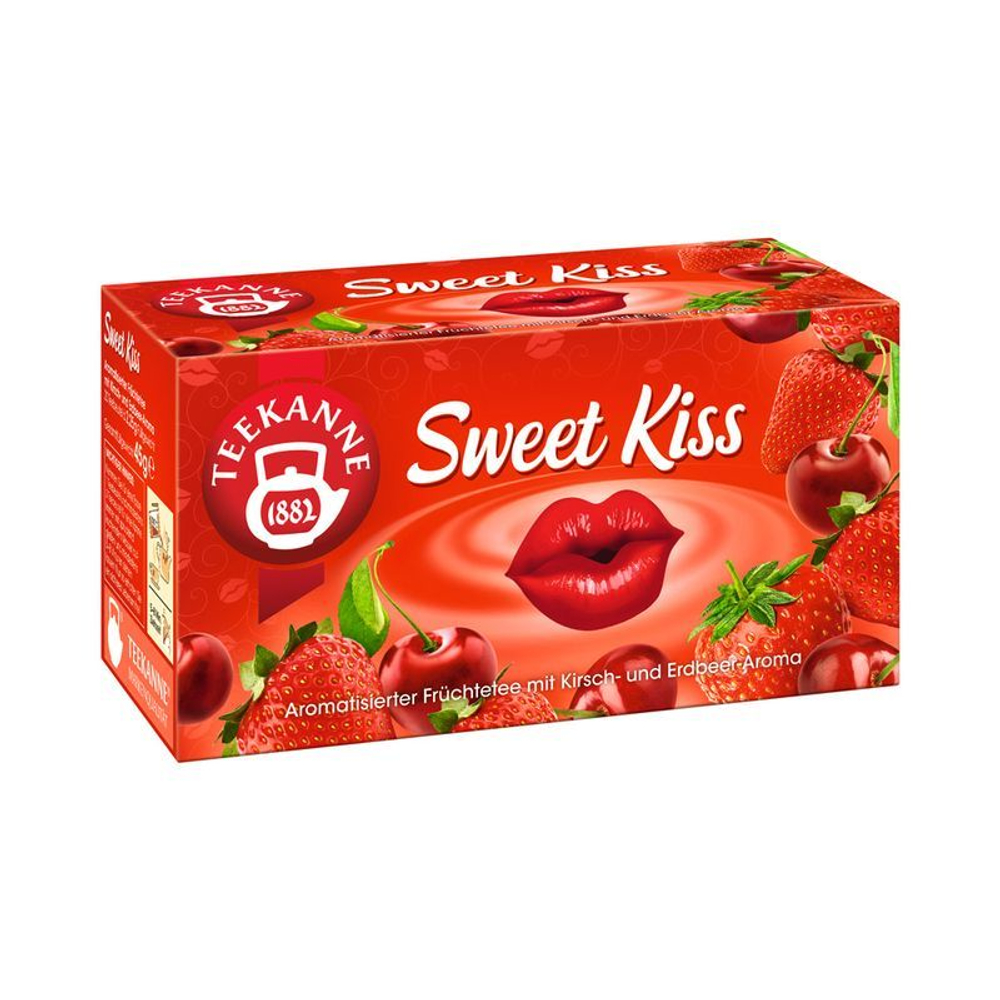 Чай фруктовый Teekanne Sweet Kiss с вишней и клубникой, 20 пакетиков, 45 г (из Эстонии)