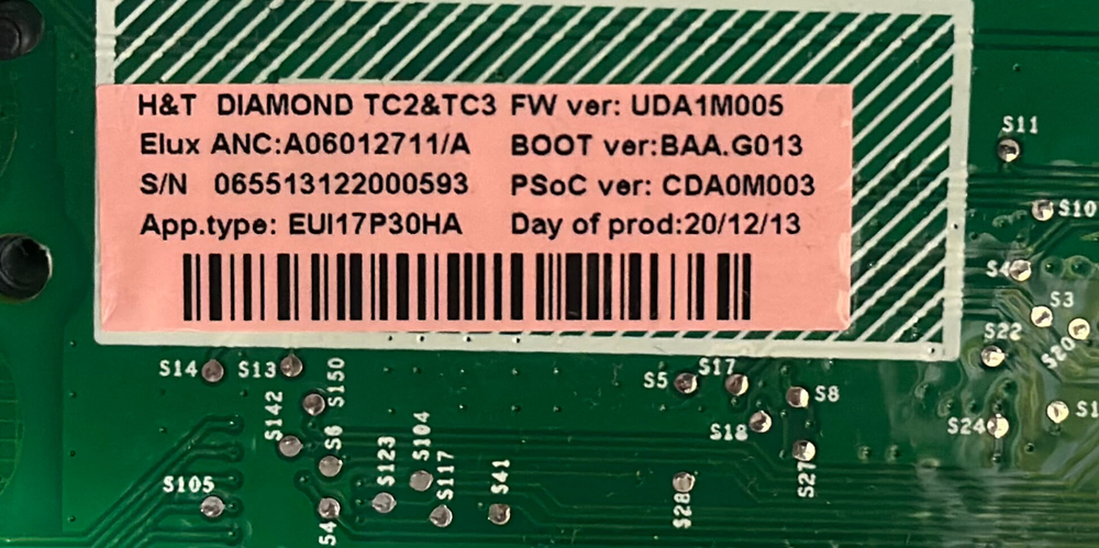 Модуль индикации A06012711/A сушильной машины Electrolux EW8HR358S