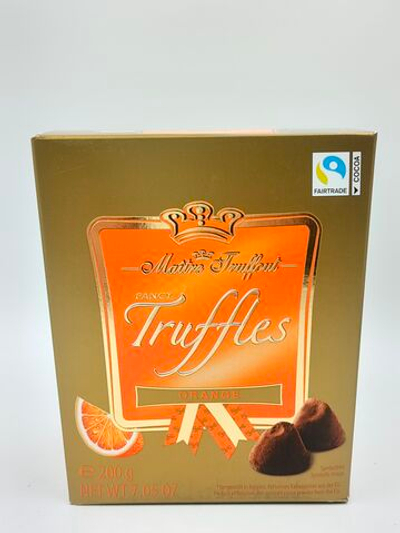 Шоколадные трюфели Maitre Truffout Truffles Orange с кусочками апельсина, 200 г
