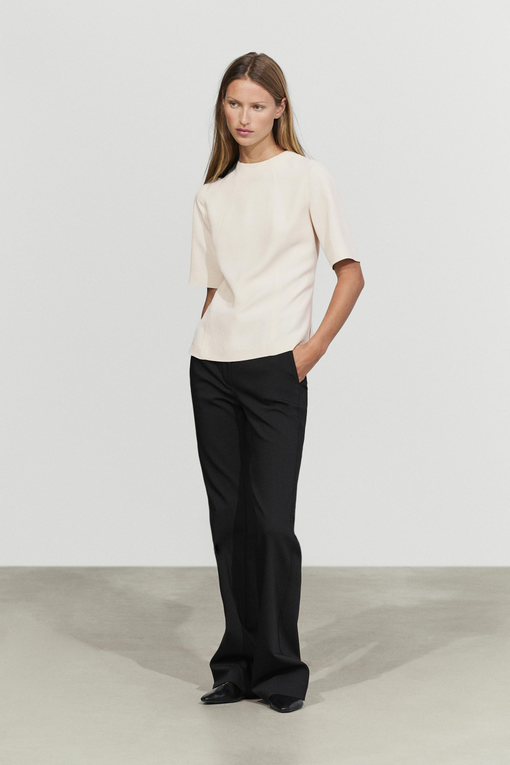 Massimo Dutti Брюки-клеш, черный