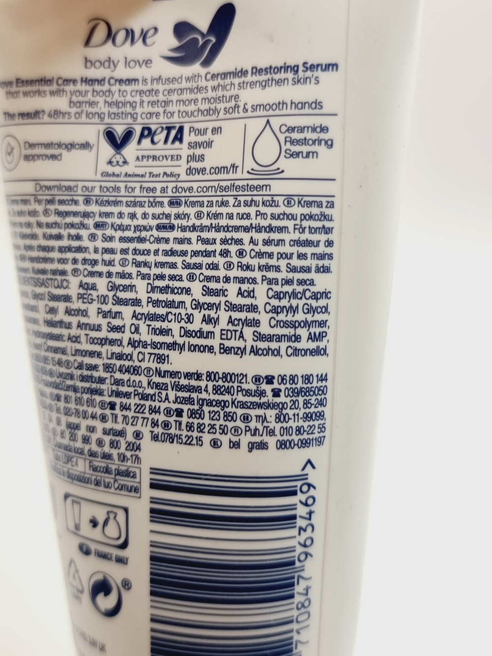Dove Body Love Essential Care Крем для рук Основной уход (для сухой кожи) 75 мл (из Финляндии)