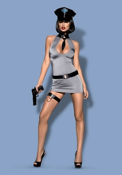 Игровой костюм "Police Dress" SM (42-44) (Цвет: черный, серый)