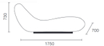 Лежак мягкий Papatya Aura Daybed, бежевый
