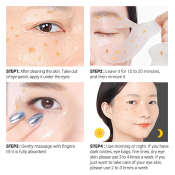 Патчи Lanbena для глаз с золотым османтусом от морщин и темных кругов Gold Osmanthus Fragrance Eye Mask, 50 шт, 90 гр