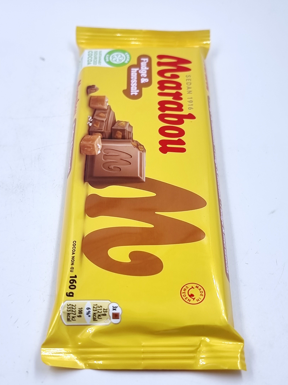 Шоколад молочный Marabou Fudge & Havssalt ирис с морской солью 160 г (Швеция)