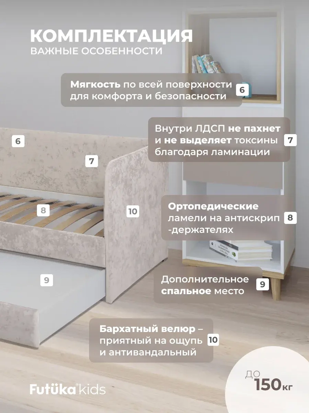 Диван - кровать Лило 180х90 см ткань Небби