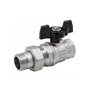 Краны шаровые Elsen Strong T 3201 с наружной/внутренней резьбой, накидной гайкой и ручкой-бабочкой