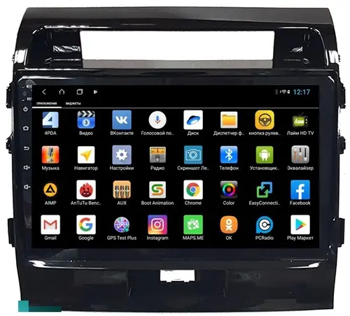 Магнитола для Toyota Land Cruiser 200 2007-2015 (экран климата внизу) - Parafar PF381XHD на Android 13, CarPlay, 4G SIM-слот