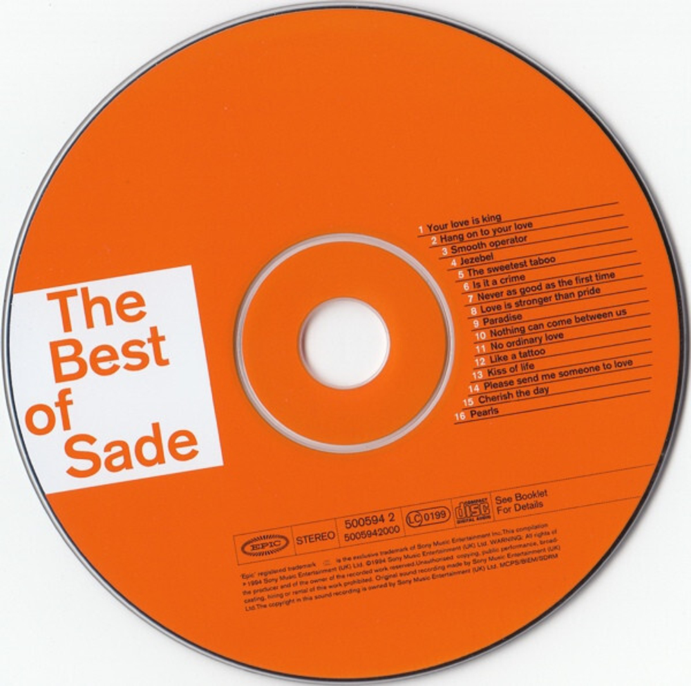 CD Sade - The Best Of Sade (Европа 2000г.)