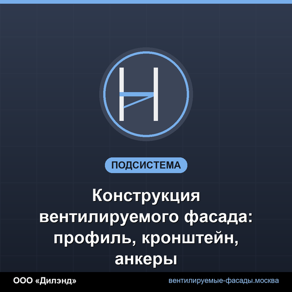 Конструкция вентилируемого фасада: профиль, кронштейн, анкеры