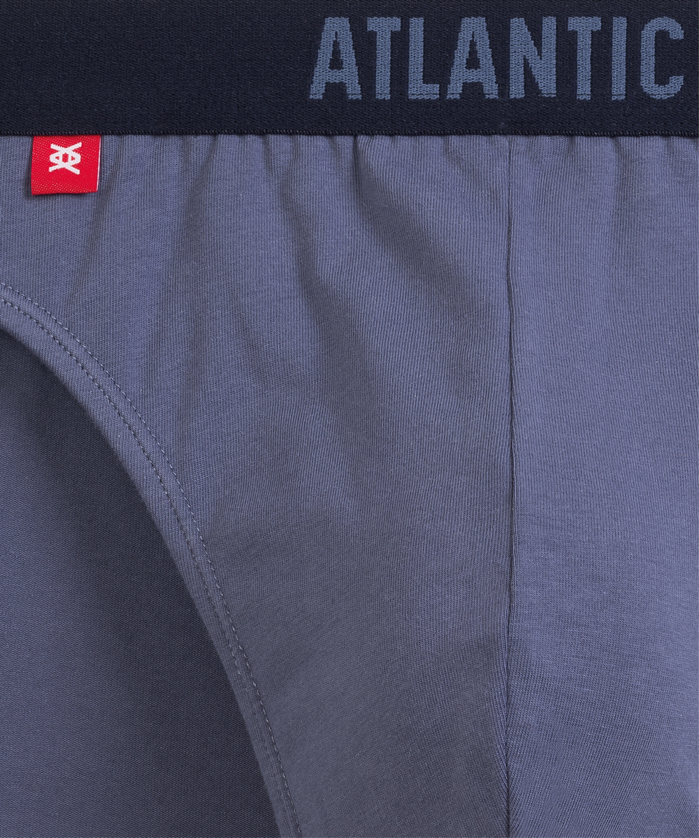 Мужские трусы слипы спорт Atlantic, набор 5 шт., хлопок, светло-зеленые + темно-синие + светло-голубые + индиго + темно-голубые, 5SMP-004