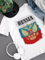 Футболка с гербом России
