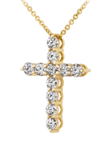 Колье-крест с бриллиантами массой 0.9ct