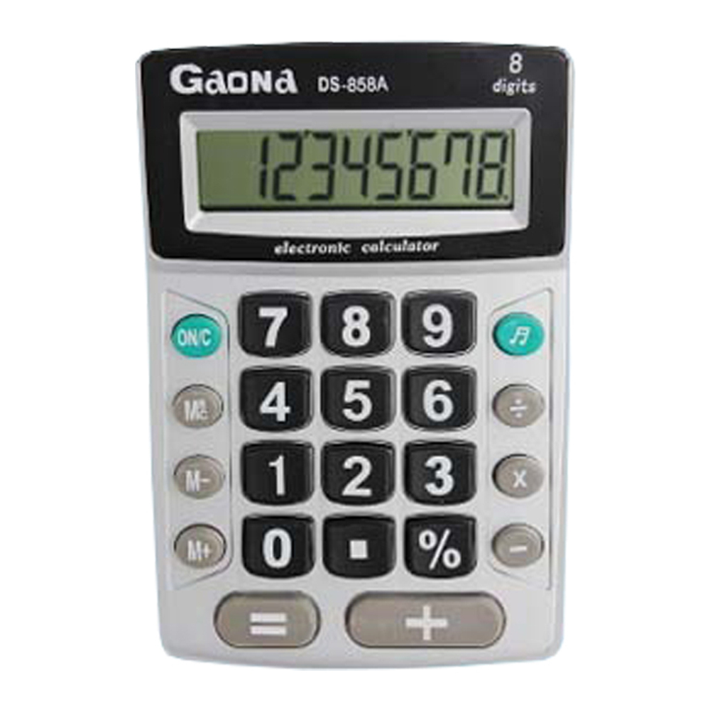 Калькулятор настольный Gaona 8 Bit, LCD, 14*10.6*3 см, серый