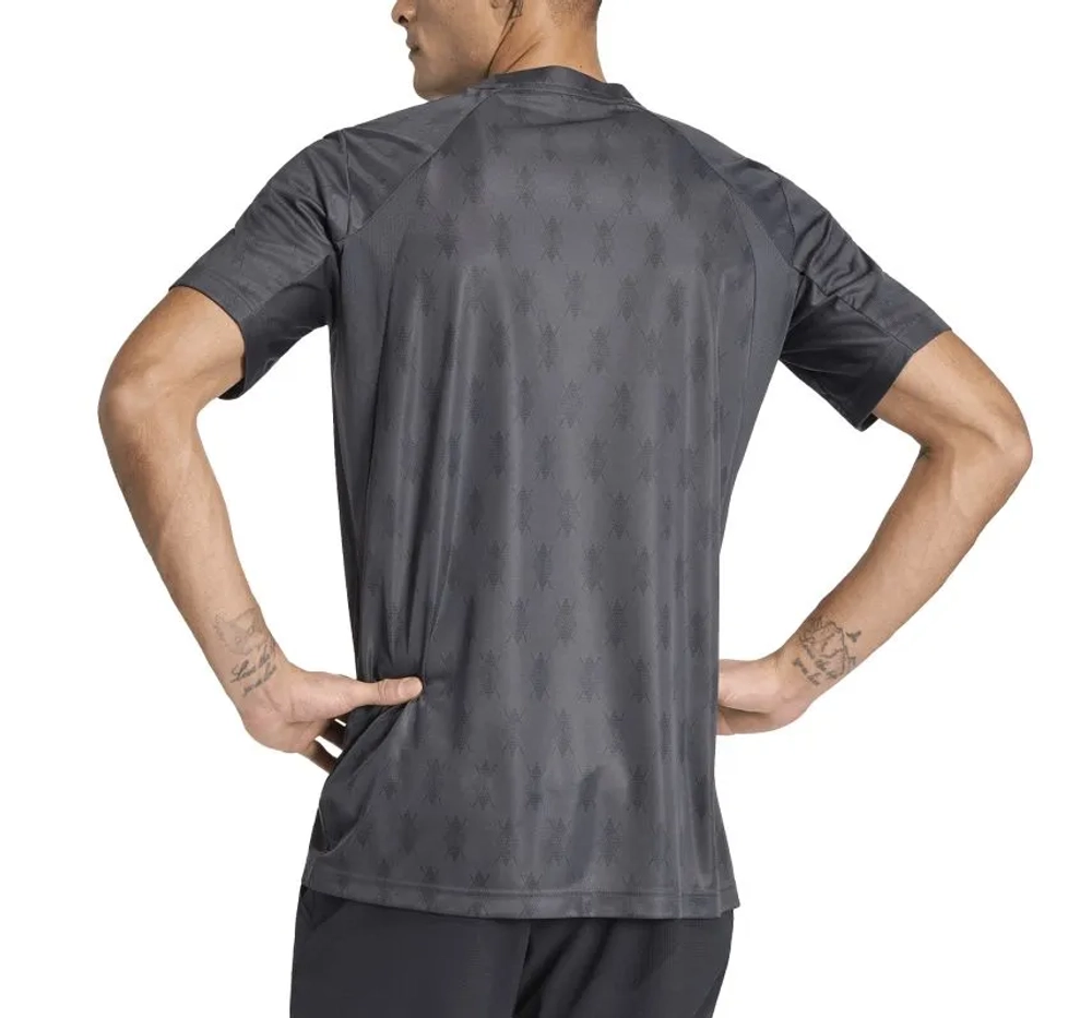 Мужская теннисная футболка Adidas Club Climacool Graphic - carbon/black