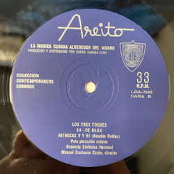 Винтажная виниловая пластинка LP Amadeo Rold n, Orquesta Sinf nica Nacional Los Tres Toques R tmicas V y VI (Куба)