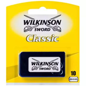 Лезвия Wilkinson Sword Classic 10 двусторонних лезвий (желтый блистер)